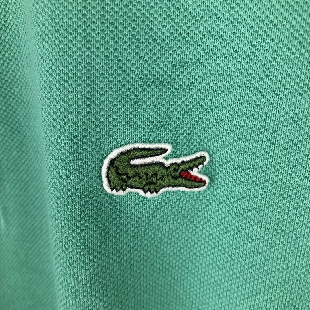 1990'S Lacoste Designed in France Short-Sleeve Polo Shirt, Size 7 (Men's XXL equivalent), Vintage cotton Emerald green Vintage Second Hand