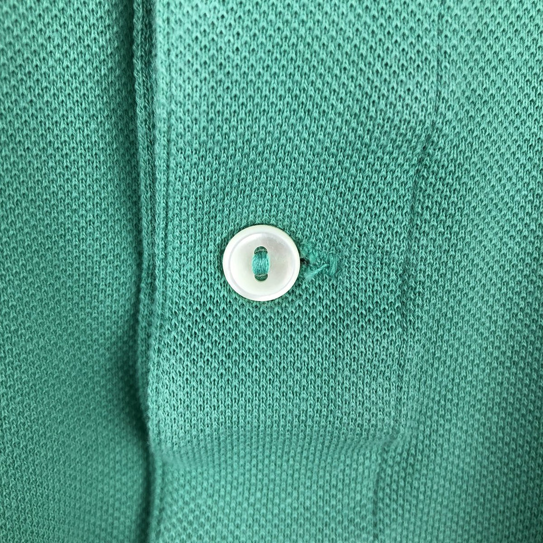 1990'S Lacoste Designed in France Short-Sleeve Polo Shirt, Size 7 (Men's XXL equivalent), Vintage cotton Emerald green Vintage Second Hand