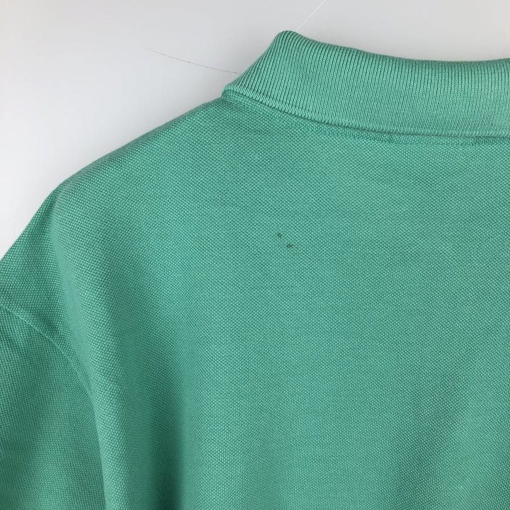 1990'S Lacoste Designed in France Short-Sleeve Polo Shirt, Size 7 (Men's XXL equivalent), Vintage cotton Emerald green Vintage Second Hand