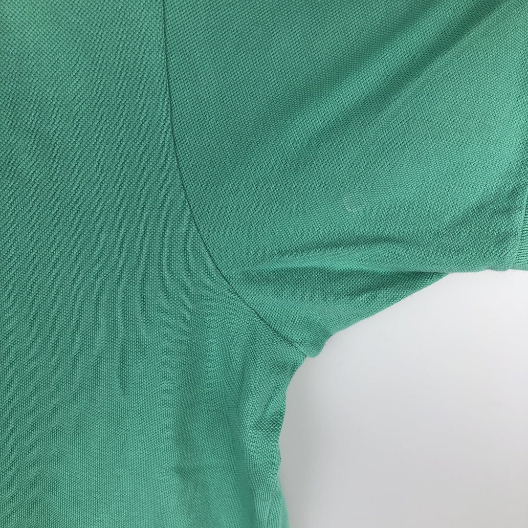 1990'S Lacoste Designed in France Short-Sleeve Polo Shirt, Size 7 (Men's XXL equivalent), Vintage cotton Emerald green Vintage Second Hand
