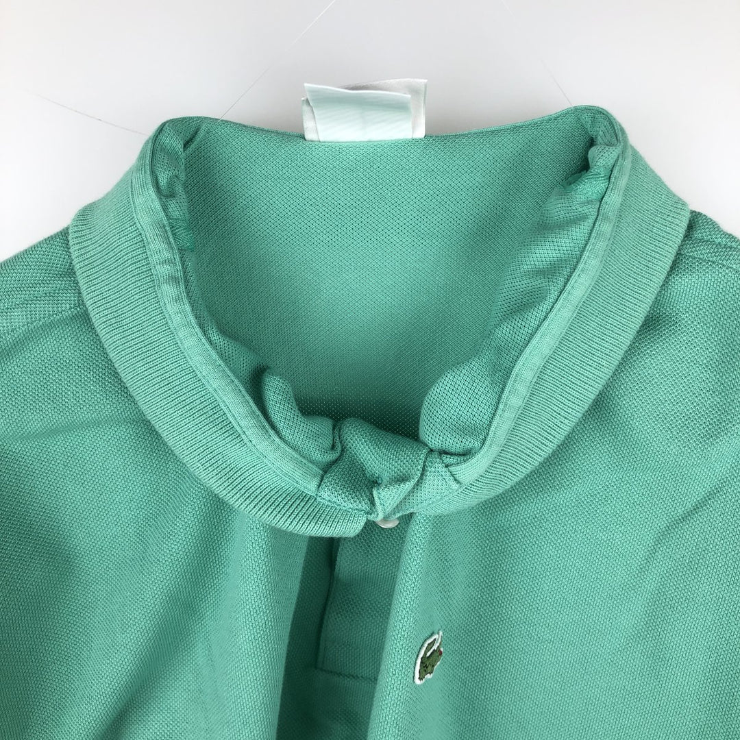 1990'S Lacoste Designed in France Short-Sleeve Polo Shirt, Size 7 (Men's XXL equivalent), Vintage cotton Emerald green Vintage Second Hand