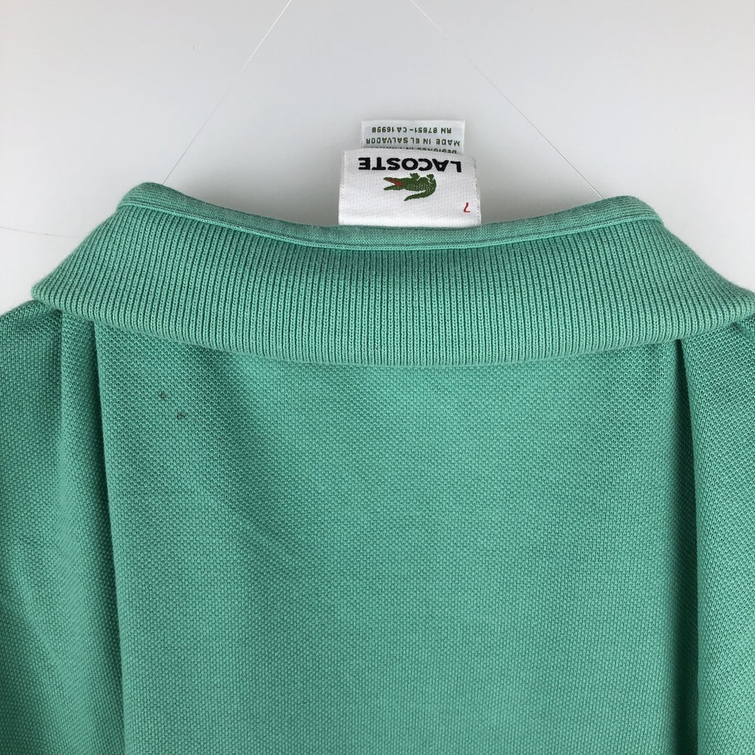1990'S Lacoste Designed in France Short-Sleeve Polo Shirt, Size 7 (Men's XXL equivalent), Vintage cotton Emerald green Vintage Second Hand