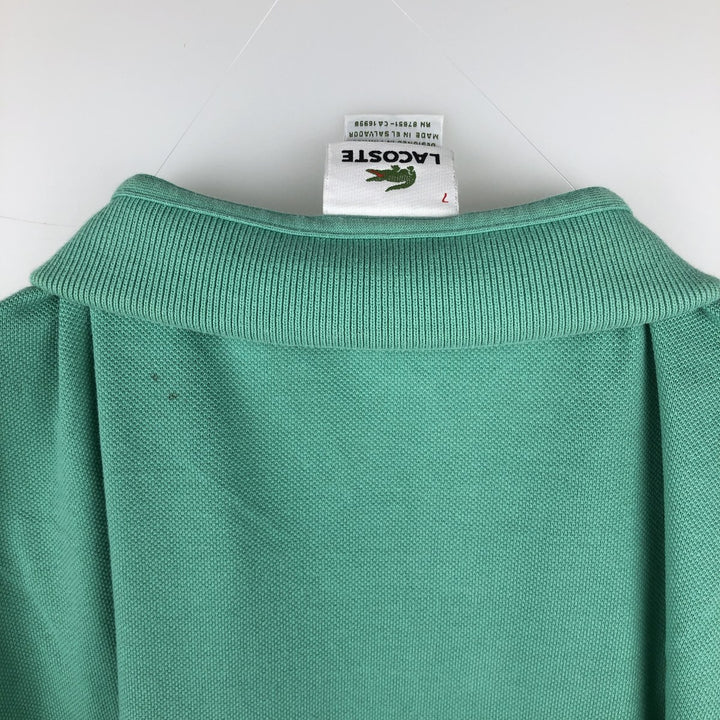 1990'S Lacoste Designed in France Short-Sleeve Polo Shirt, Size 7 (Men's XXL equivalent), Vintage cotton Emerald green Vintage Second Hand
