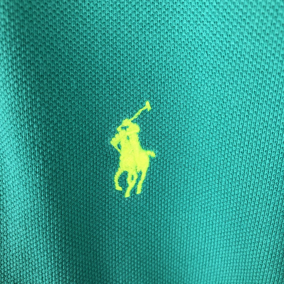 Ralph Lauren POLO by Ralph Lauren CUSTOM FIT short sleeve polo shirt, men's size L cotton Emerald green Vintage Second Hand