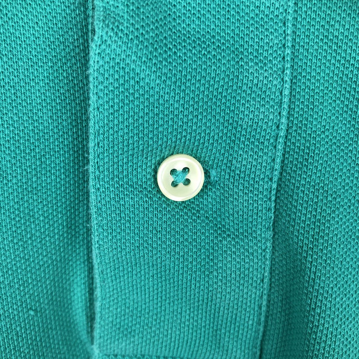 Ralph Lauren POLO by Ralph Lauren CUSTOM FIT short sleeve polo shirt, men's size L cotton Emerald green Vintage Second Hand