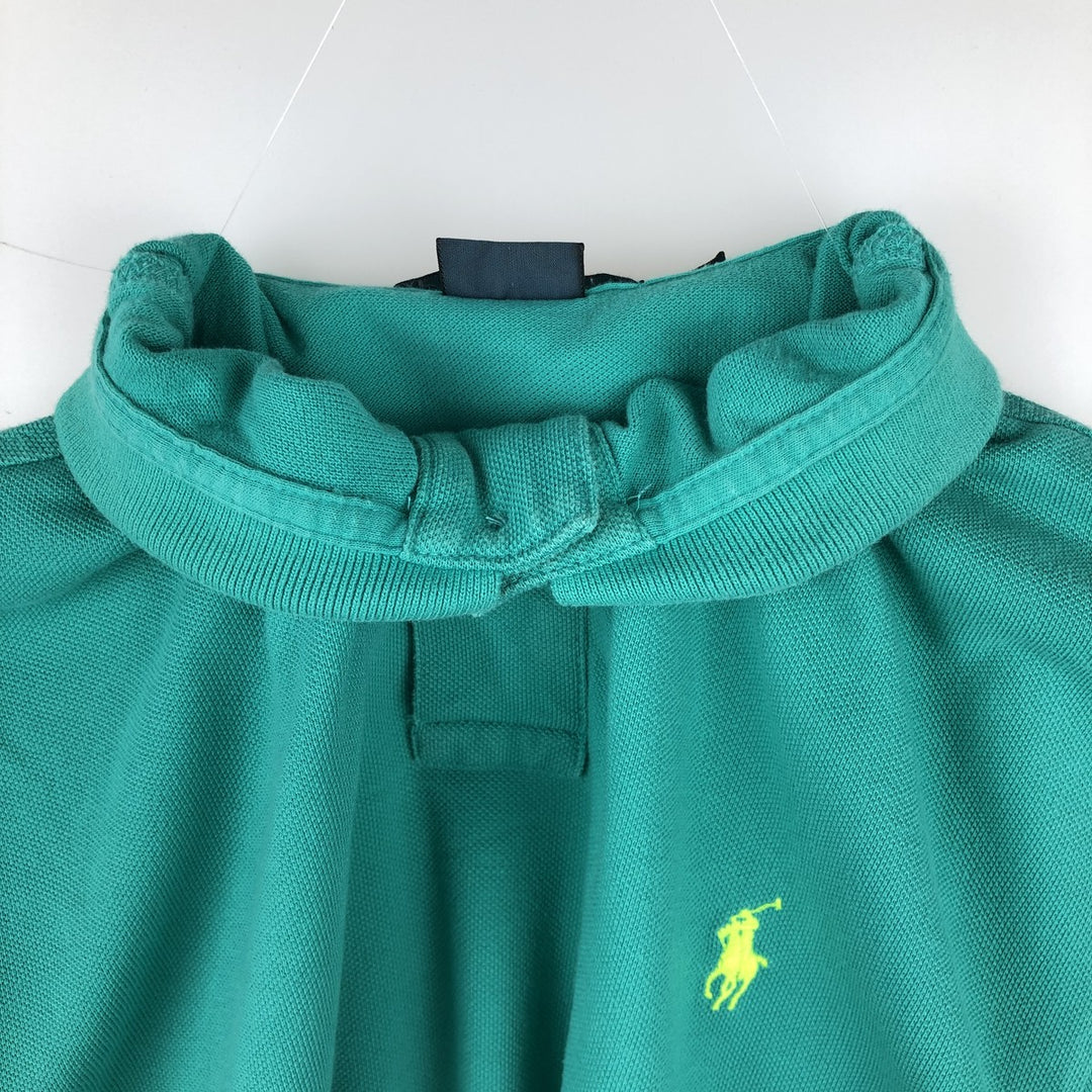 Ralph Lauren POLO by Ralph Lauren CUSTOM FIT short sleeve polo shirt, men's size L cotton Emerald green Vintage Second Hand