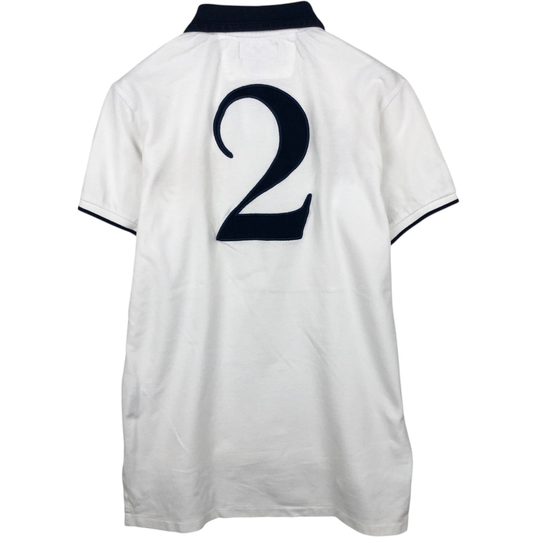 Ralph Lauren POLO by Ralph Lauren CUSTOM FIT Short-Sleeve Rugby Shirt, Men's Size M (approx.) cotton white type Vintage Second Hand