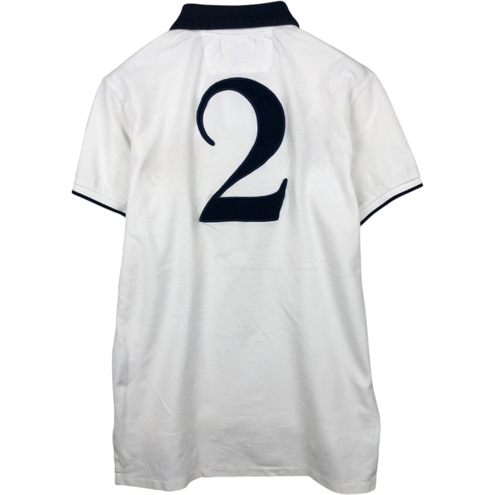 Ralph Lauren POLO by Ralph Lauren CUSTOM FIT Short-Sleeve Rugby Shirt, Men's Size M (approx.) cotton white type Vintage Second Hand