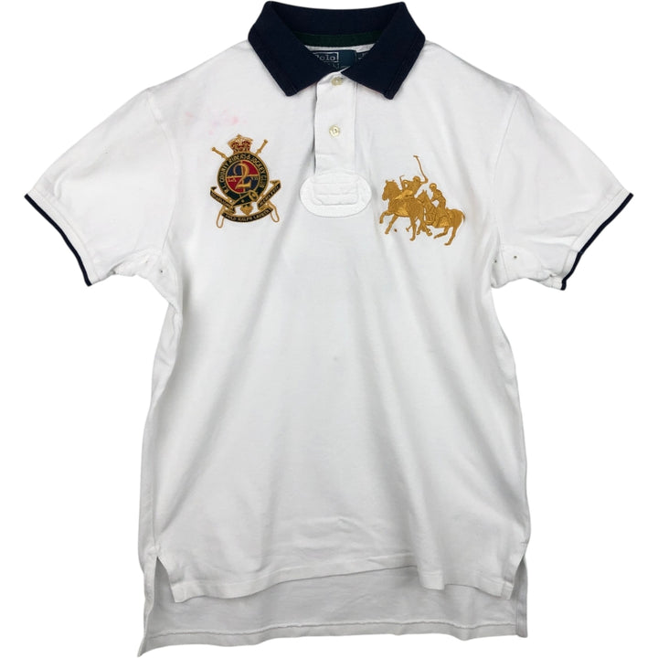 Ralph Lauren POLO by Ralph Lauren CUSTOM FIT Short-Sleeve Rugby Shirt, Men's Size M (approx.) cotton white type Vintage Second Hand