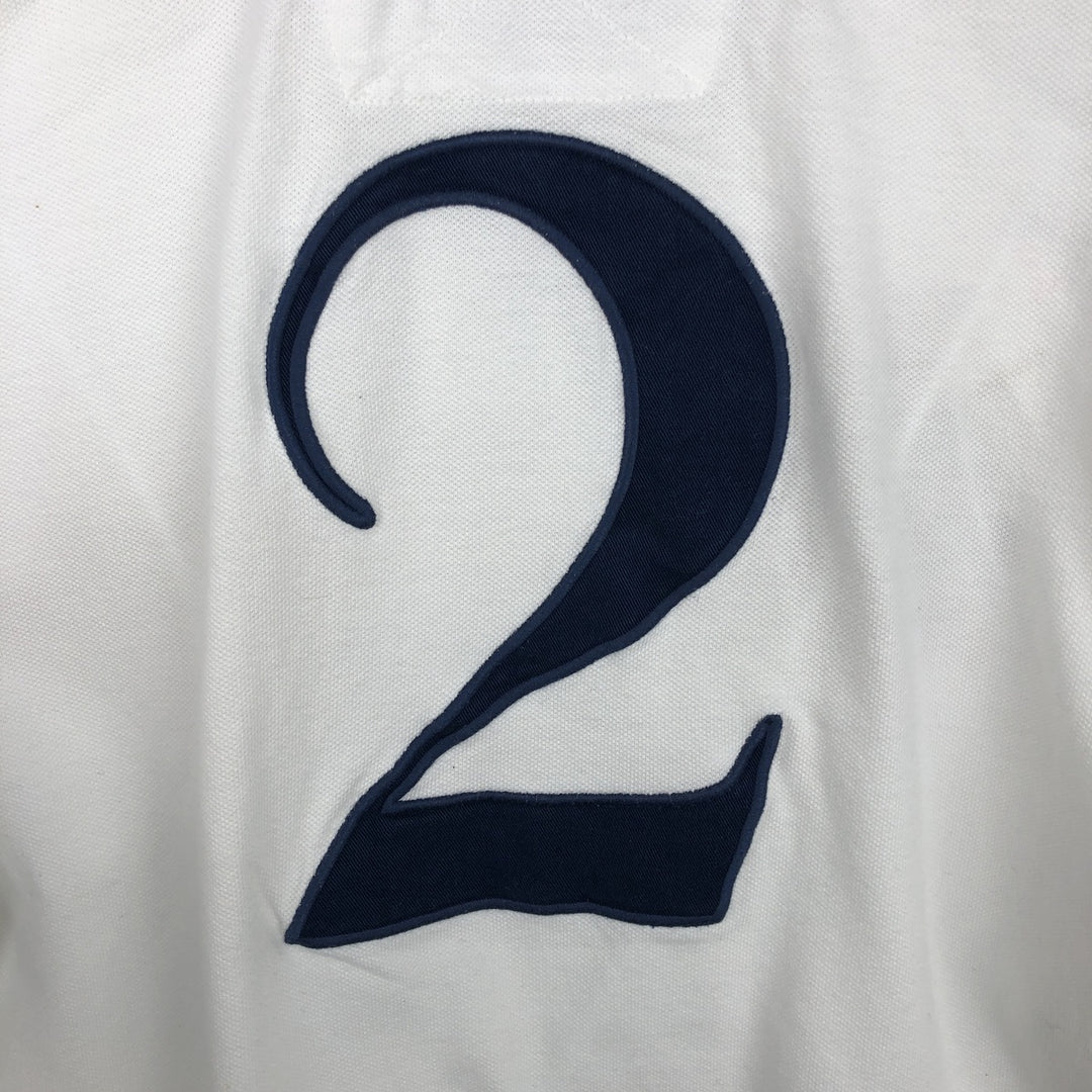 Ralph Lauren POLO by Ralph Lauren CUSTOM FIT Short-Sleeve Rugby Shirt, Men's Size M (approx.) cotton white type Vintage Second Hand