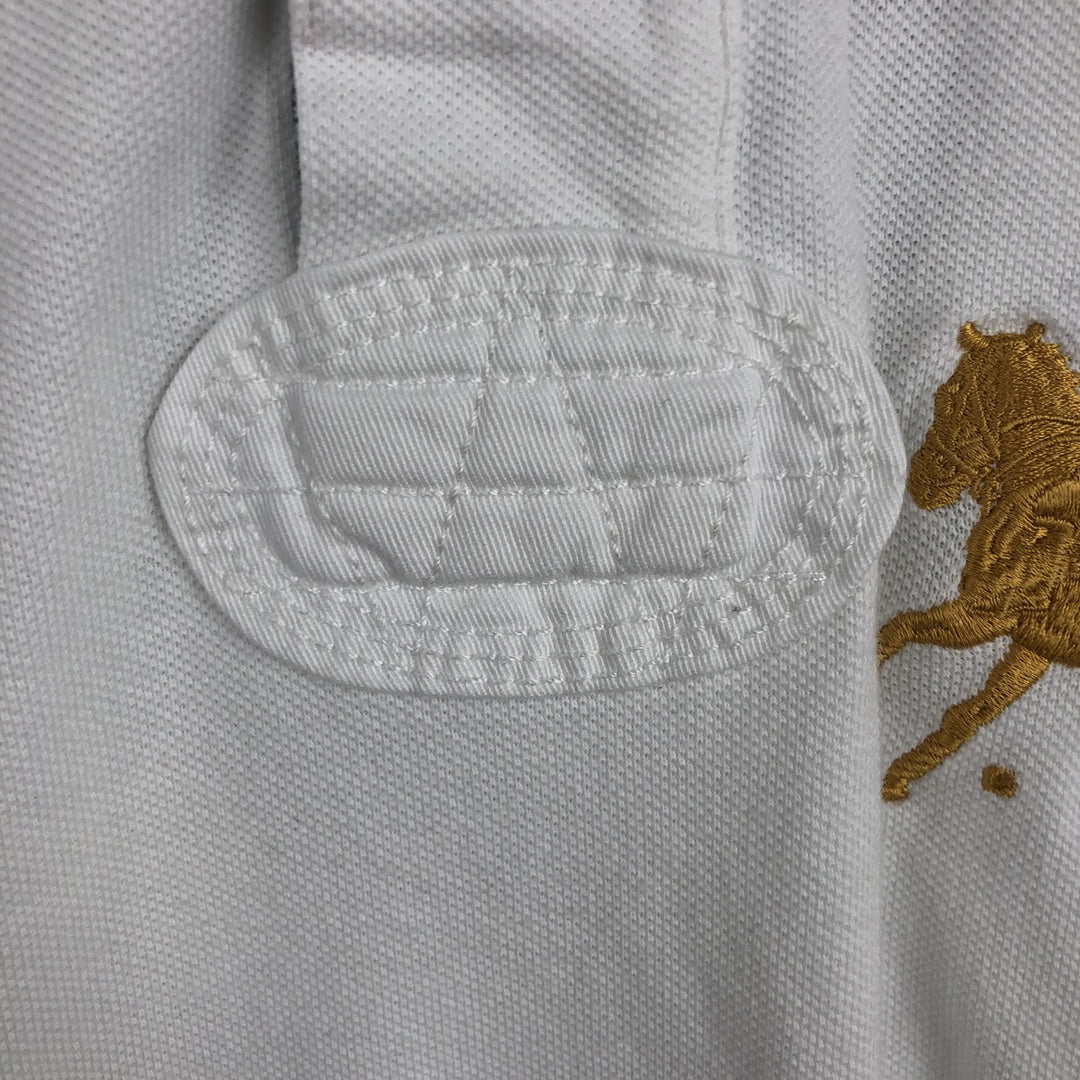 Ralph Lauren POLO by Ralph Lauren CUSTOM FIT Short-Sleeve Rugby Shirt, Men's Size M (approx.) cotton white type Vintage Second Hand