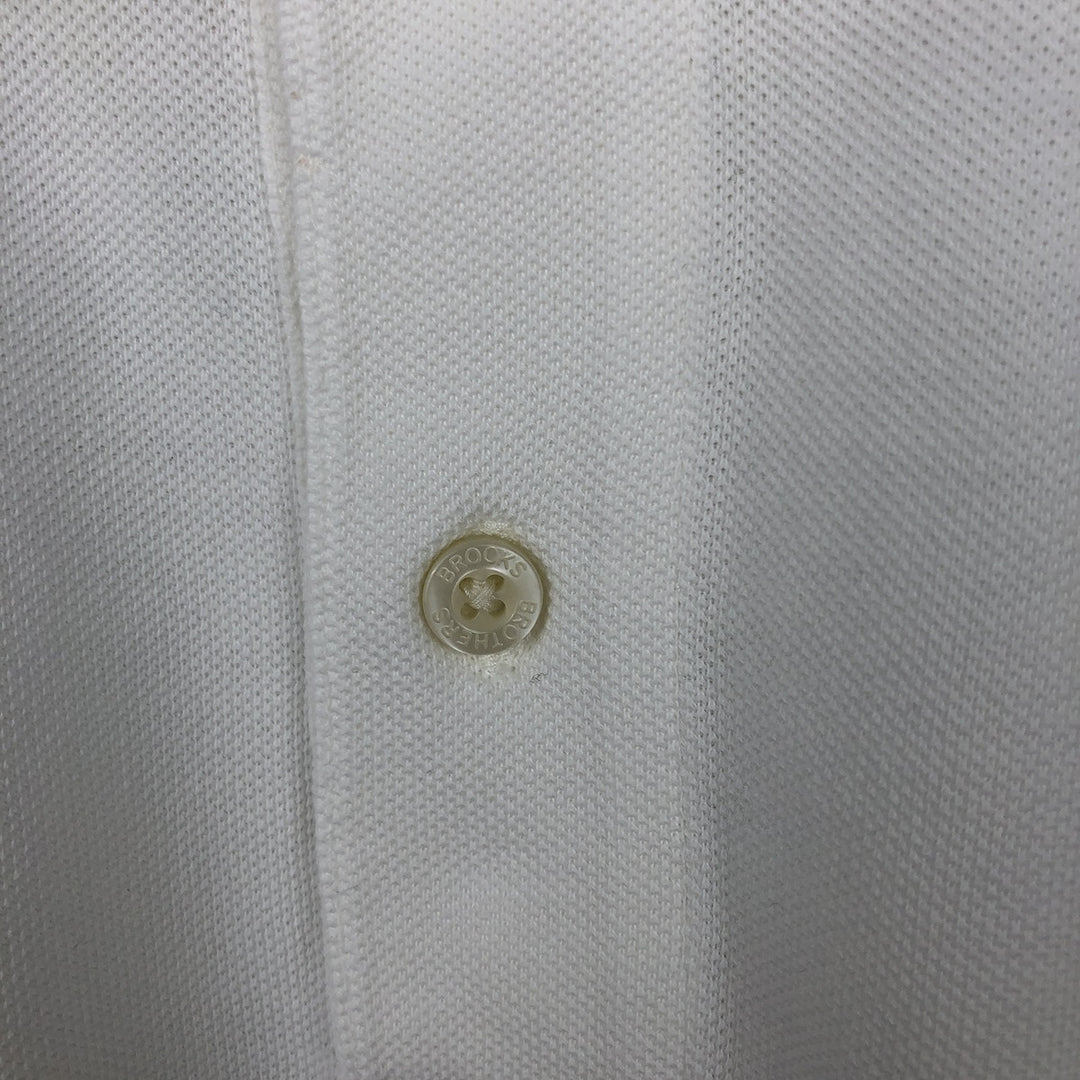 Brooks Brothers 1818 Short-Sleeve Polo Shirt, Men's Size L (approx.) Pima Cotton white type Vintage Second Hand
