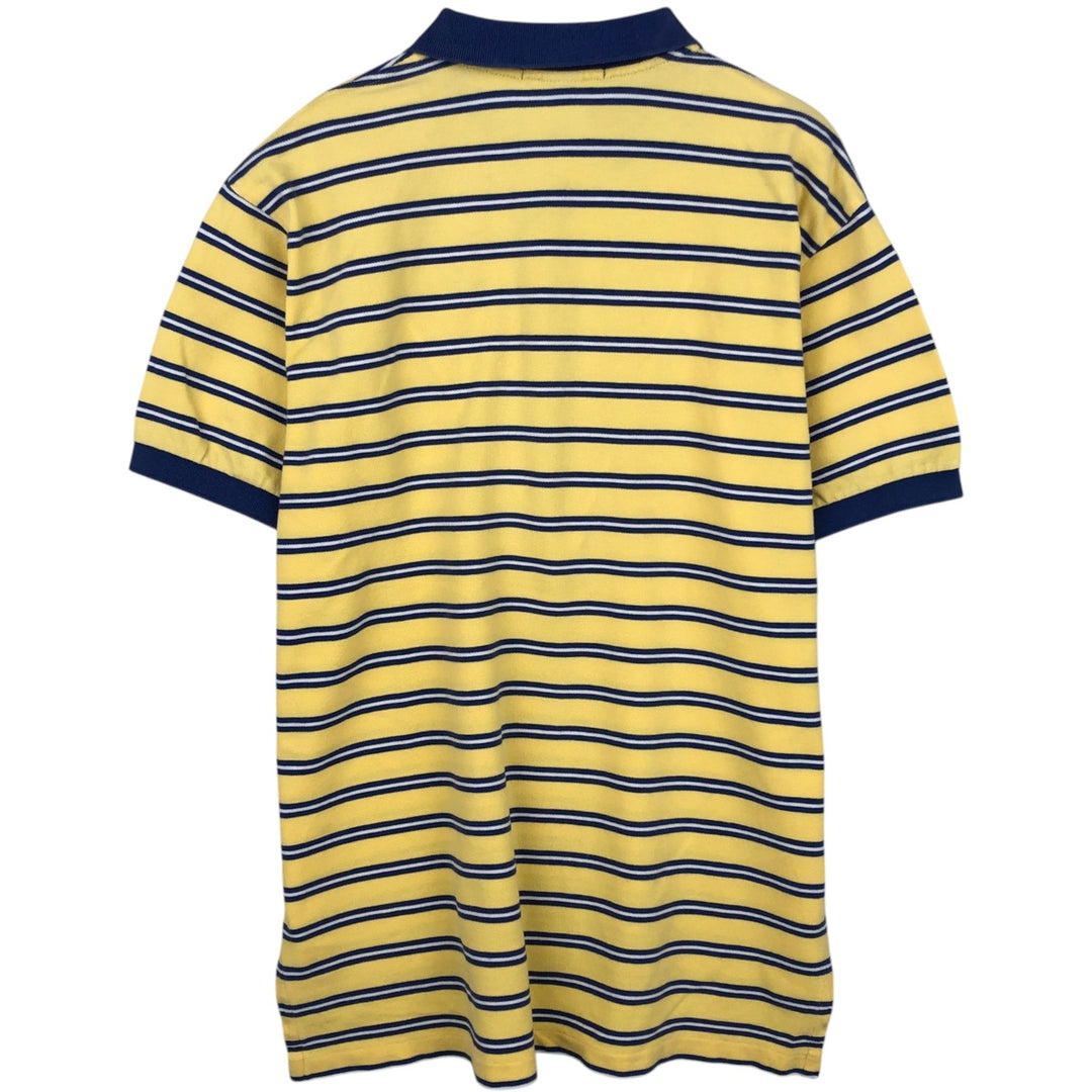 Ralph Lauren POLO by Ralph Lauren short sleeve striped polo shirt, men's size L cotton yellow type Vintage Second Hand