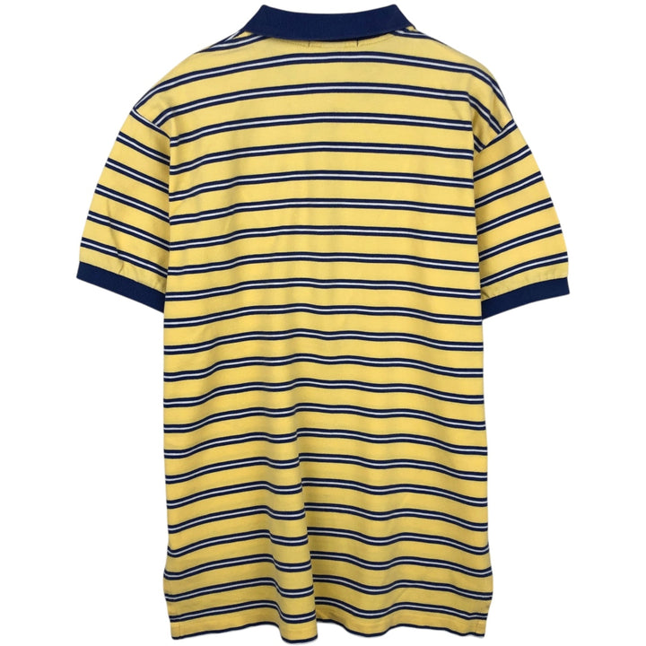 Ralph Lauren POLO by Ralph Lauren short sleeve striped polo shirt, men's size L cotton yellow type Vintage Second Hand