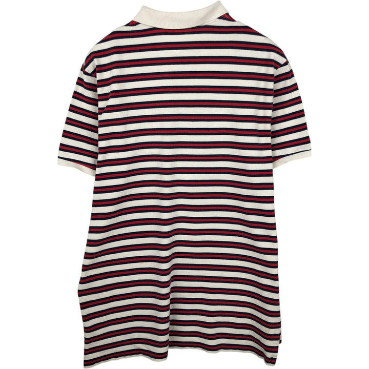 Ralph Lauren POLO by Ralph Lauren CUSTOM FIT Multi-stripe Short-Sleeve Polo Shirt, Men's XXL equivalent. cotton white type Vintage Second Hand