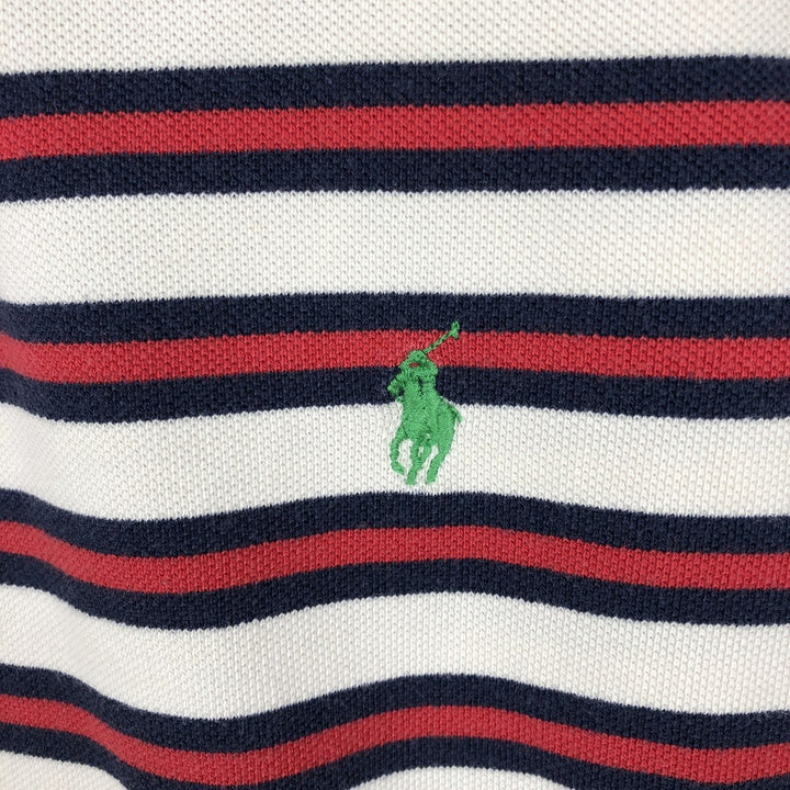 Ralph Lauren POLO by Ralph Lauren CUSTOM FIT Multi-stripe Short-Sleeve Polo Shirt, Men's XXL equivalent. cotton white type Vintage Second Hand