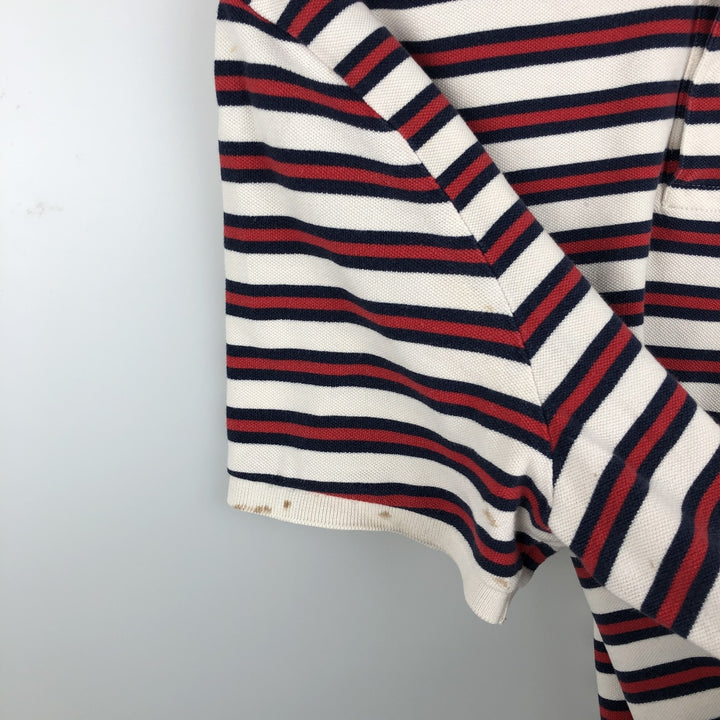 Ralph Lauren POLO by Ralph Lauren CUSTOM FIT Multi-stripe Short-Sleeve Polo Shirt, Men's XXL equivalent. cotton white type Vintage Second Hand