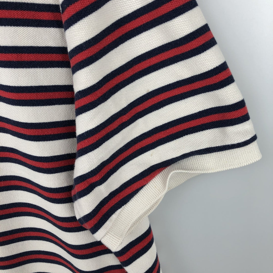 Ralph Lauren POLO by Ralph Lauren CUSTOM FIT Multi-stripe Short-Sleeve Polo Shirt, Men's XXL equivalent. cotton white type Vintage Second Hand