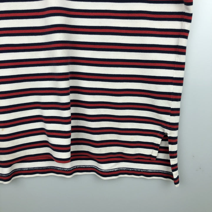 Ralph Lauren POLO by Ralph Lauren CUSTOM FIT Multi-stripe Short-Sleeve Polo Shirt, Men's XXL equivalent. cotton white type Vintage Second Hand
