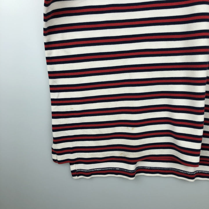 Ralph Lauren POLO by Ralph Lauren CUSTOM FIT Multi-stripe Short-Sleeve Polo Shirt, Men's XXL equivalent. cotton white type Vintage Second Hand