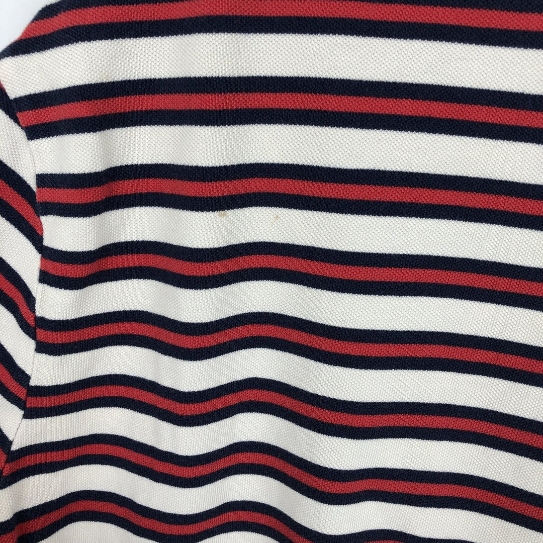 Ralph Lauren POLO by Ralph Lauren CUSTOM FIT Multi-stripe Short-Sleeve Polo Shirt, Men's XXL equivalent. cotton white type Vintage Second Hand