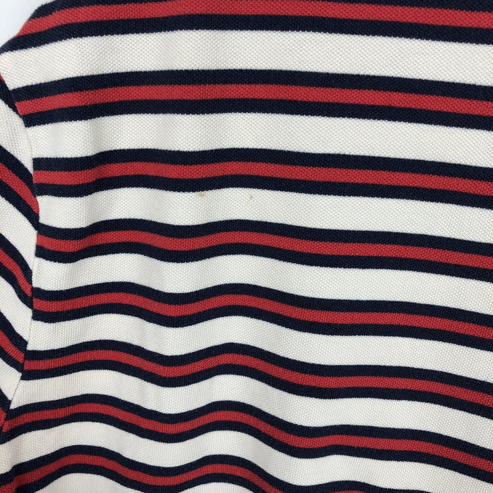 Ralph Lauren POLO by Ralph Lauren CUSTOM FIT Multi-stripe Short-Sleeve Polo Shirt, Men's XXL equivalent. cotton white type Vintage Second Hand