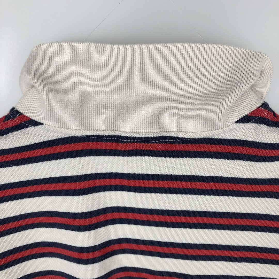 Ralph Lauren POLO by Ralph Lauren CUSTOM FIT Multi-stripe Short-Sleeve Polo Shirt, Men's XXL equivalent. cotton white type Vintage Second Hand