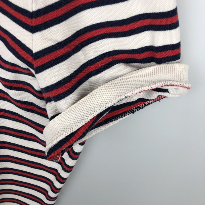 Ralph Lauren POLO by Ralph Lauren CUSTOM FIT Multi-stripe Short-Sleeve Polo Shirt, Men's XXL equivalent. cotton white type Vintage Second Hand