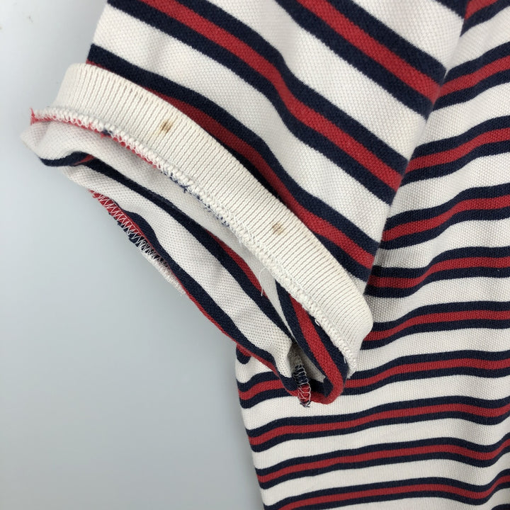 Ralph Lauren POLO by Ralph Lauren CUSTOM FIT Multi-stripe Short-Sleeve Polo Shirt, Men's XXL equivalent. cotton white type Vintage Second Hand