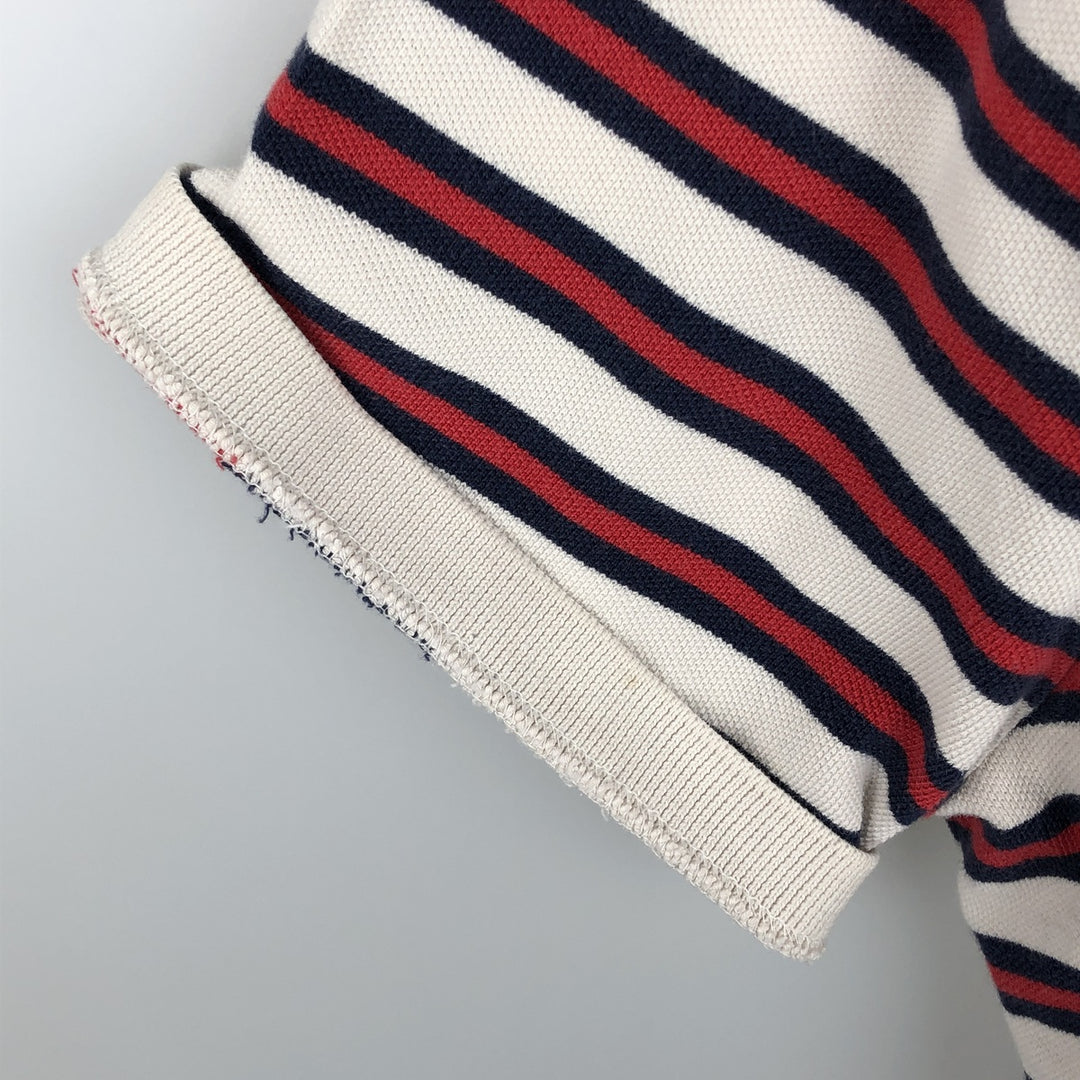 Ralph Lauren POLO by Ralph Lauren CUSTOM FIT Multi-stripe Short-Sleeve Polo Shirt, Men's XXL equivalent. cotton white type Vintage Second Hand