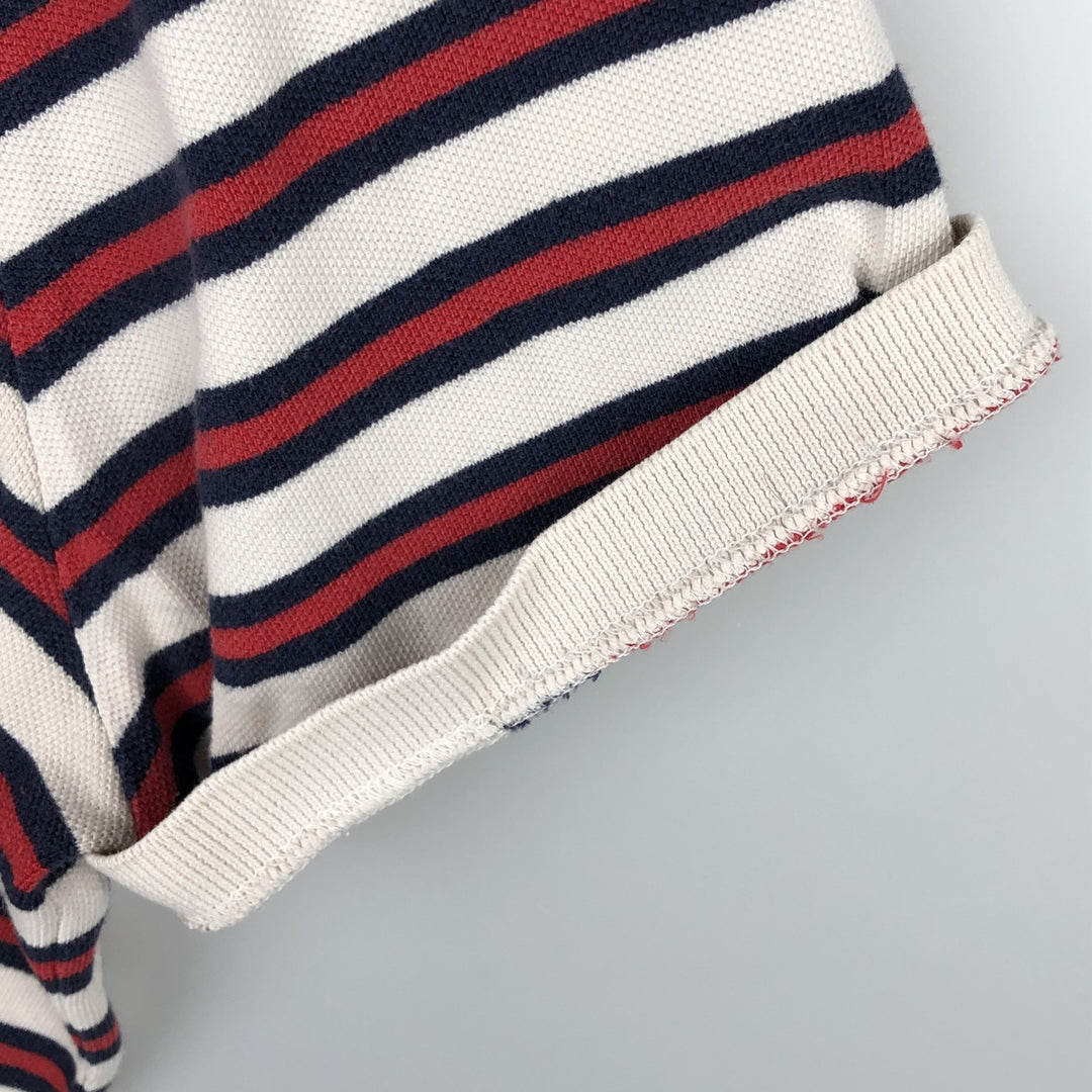 Ralph Lauren POLO by Ralph Lauren CUSTOM FIT Multi-stripe Short-Sleeve Polo Shirt, Men's XXL equivalent. cotton white type Vintage Second Hand