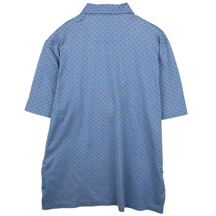 Ralph Lauren POLO by Ralph Lauren All-over print short-sleeve polo shirt, men's size L cotton blue type Vintage Second Hand