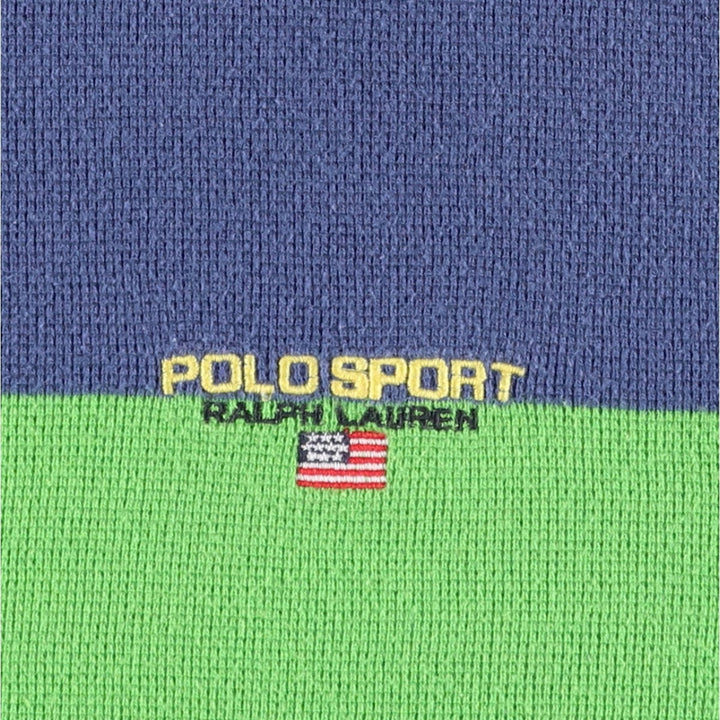 1990'S Ralph Lauren POLO SPORT short-sleeved polo shirt, men's size XXL equivalent, vintage. cotton navy blue type Vintage Second Hand