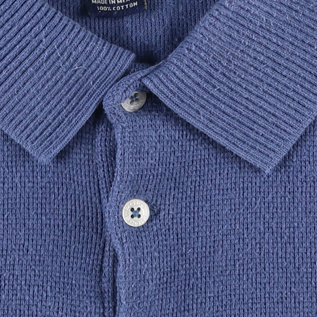 1990'S Ralph Lauren POLO SPORT short-sleeved polo shirt, men's size XXL equivalent, vintage. cotton navy blue type Vintage Second Hand