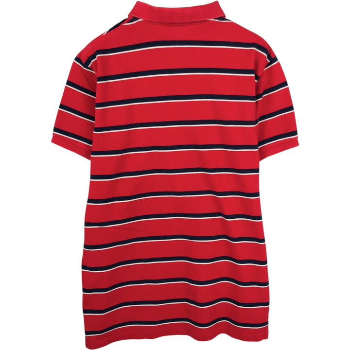 Ralph Lauren POLO by Ralph Lauren CUSTOM FIT short sleeve striped polo shirt men's size L cotton red type Vintage Second Hand