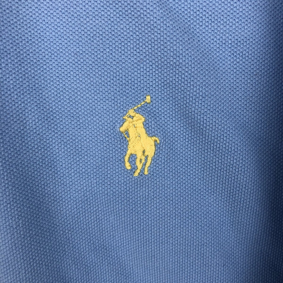 Ralph Lauren POLO by Ralph Lauren short sleeve polo shirt, men's XL size cotton Blue type light blue Vintage Second Hand