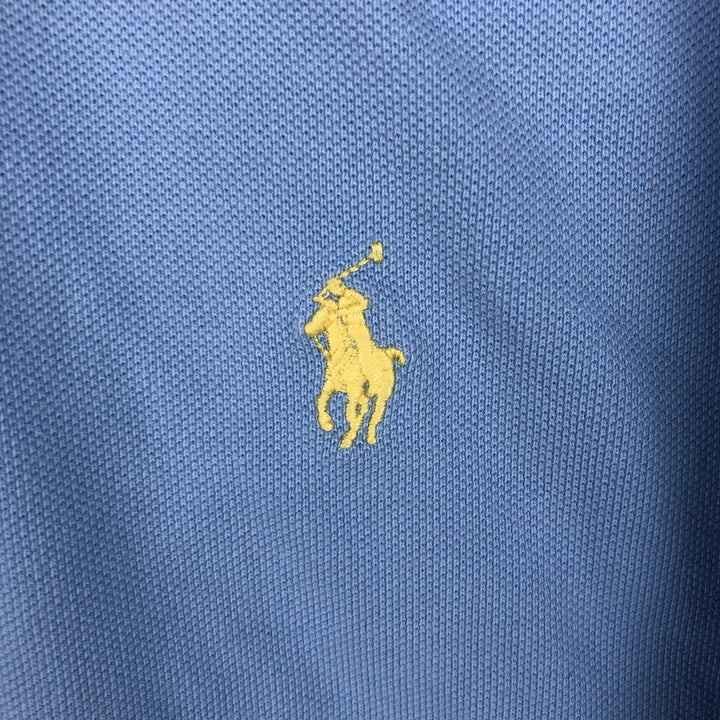 Ralph Lauren POLO by Ralph Lauren short sleeve polo shirt, men's XL size cotton Blue type light blue Vintage Second Hand