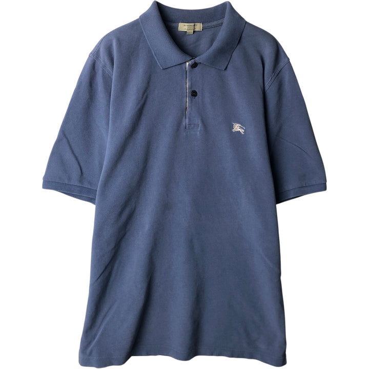 Burberry's BURBERRY LONDON CLASSIC FIT Short-Sleeve Polo Shirt, Men's Size L (approx.) unclear Blue type light blue Vintage Second Hand