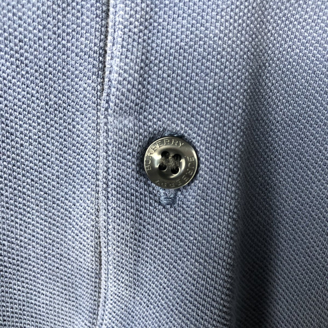 Burberry's BURBERRY LONDON CLASSIC FIT Short-Sleeve Polo Shirt, Men's Size L (approx.) unclear Blue type light blue Vintage Second Hand