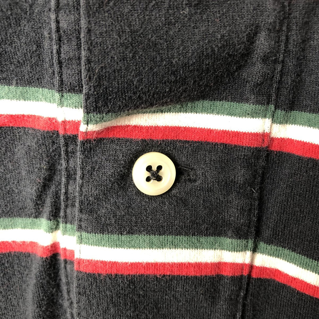 Ralph Lauren POLO by Ralph Lauren short sleeve striped polo shirt, size S for men cotton black type Vintage Second Hand