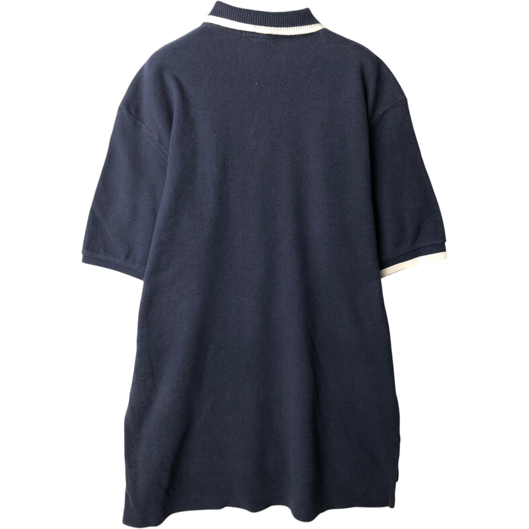 Ralph Lauren POLO SPORT short sleeve polo shirt, men's size M cotton navy blue type Vintage Second Hand
