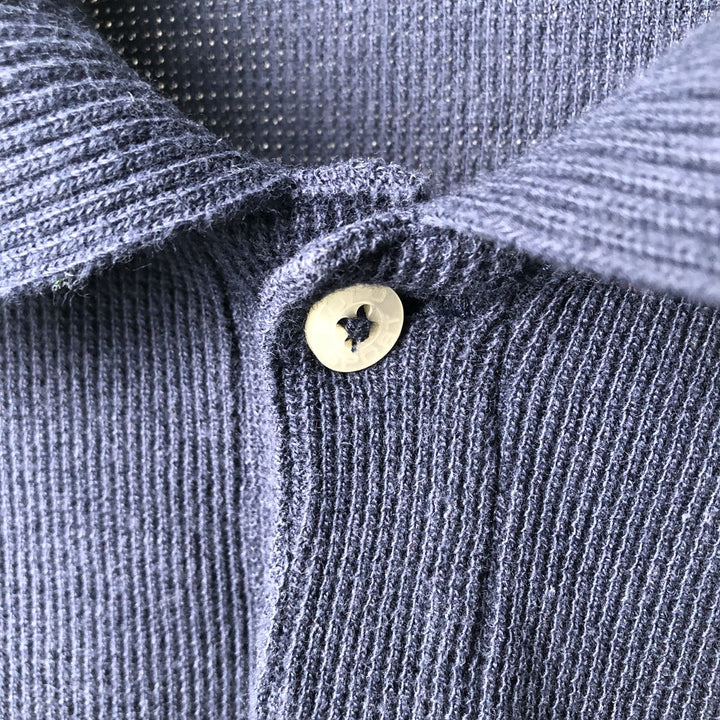 Ralph Lauren POLO SPORT short sleeve polo shirt, men's size M cotton navy blue type Vintage Second Hand