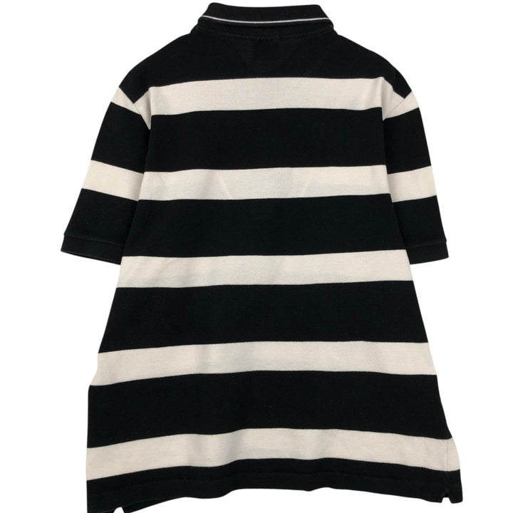 Lacoste Short Sleeve Striped Polo Shirt, Size 6, Men's XL cotton black type Vintage Second Hand