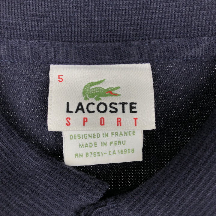 Lacoste LACOSTE SPORT French design short-sleeved polo shirt, size 5 (equivalent to men's L). cotton black type Vintage Second Hand