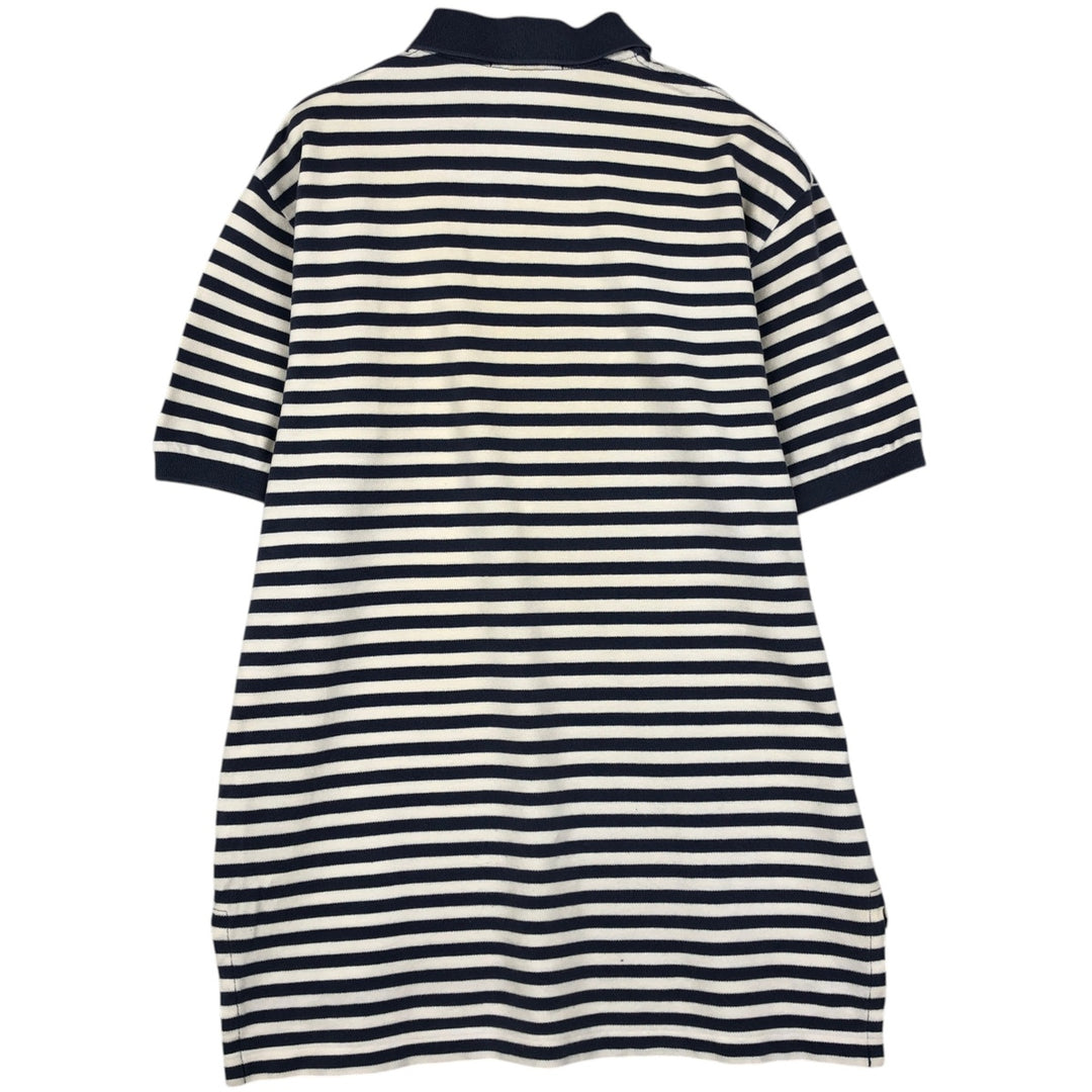 Ralph Lauren POLO by Ralph Lauren short sleeve striped polo shirt, men's size L cotton white type Vintage Second Hand