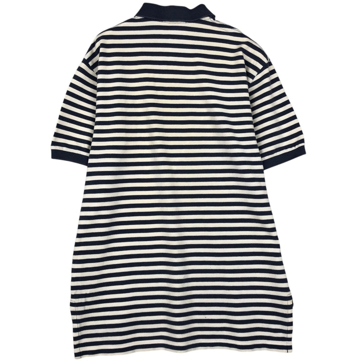 Ralph Lauren POLO by Ralph Lauren short sleeve striped polo shirt, men's size L cotton white type Vintage Second Hand