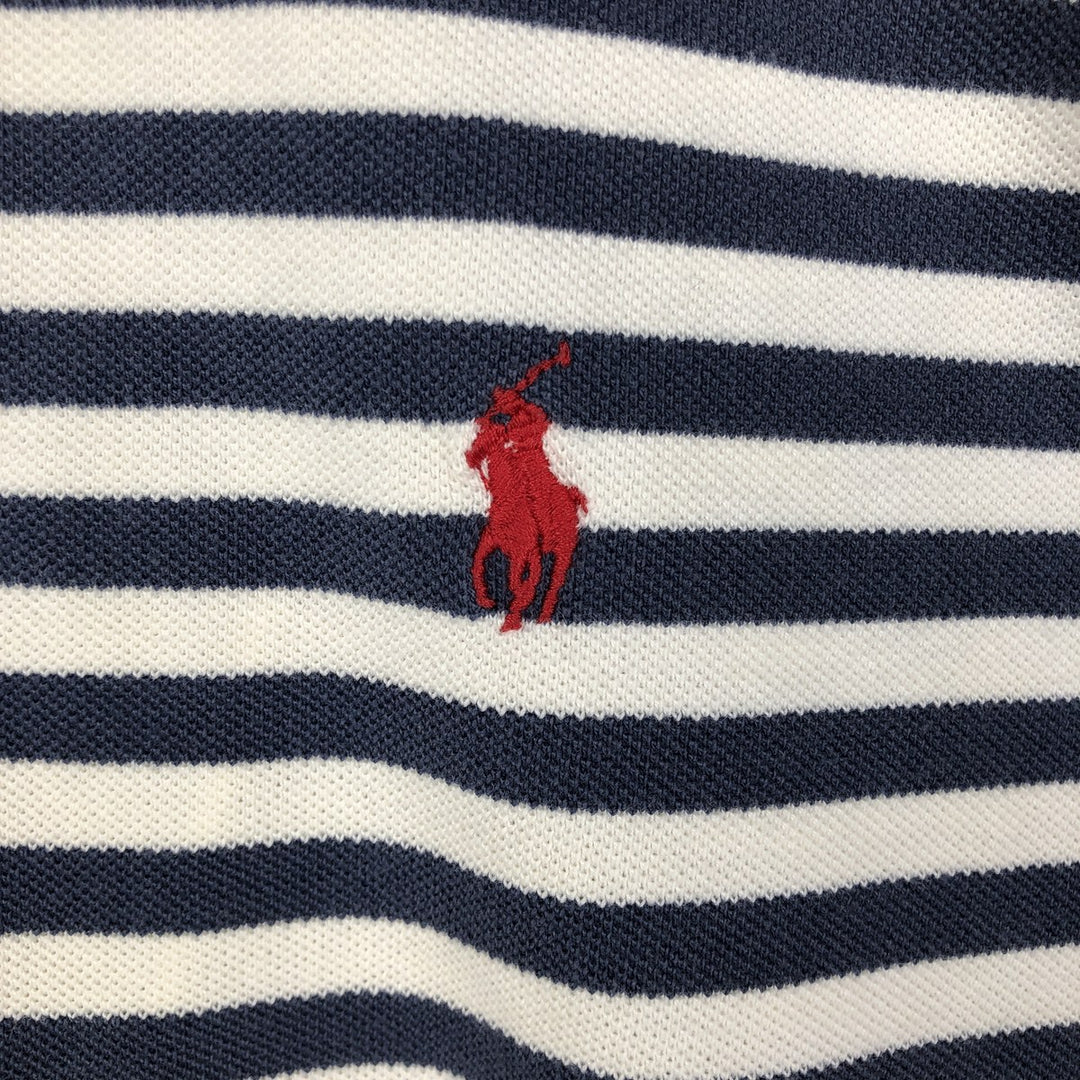 Ralph Lauren POLO by Ralph Lauren short sleeve striped polo shirt, men's size L cotton white type Vintage Second Hand