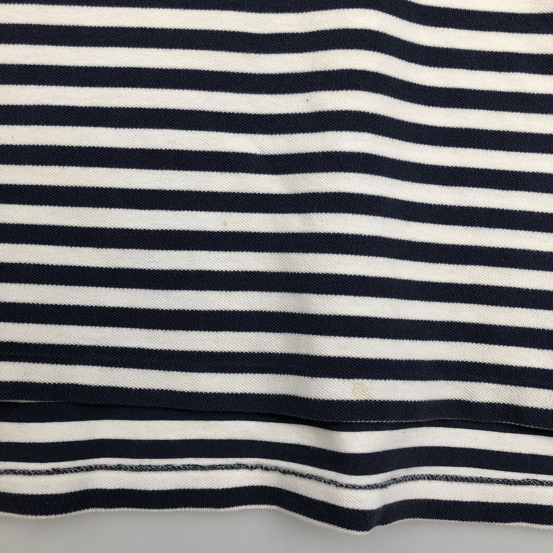 Ralph Lauren POLO by Ralph Lauren short sleeve striped polo shirt, men's size L cotton white type Vintage Second Hand