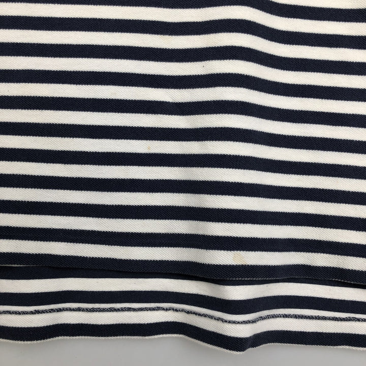 Ralph Lauren POLO by Ralph Lauren short sleeve striped polo shirt, men's size L cotton white type Vintage Second Hand