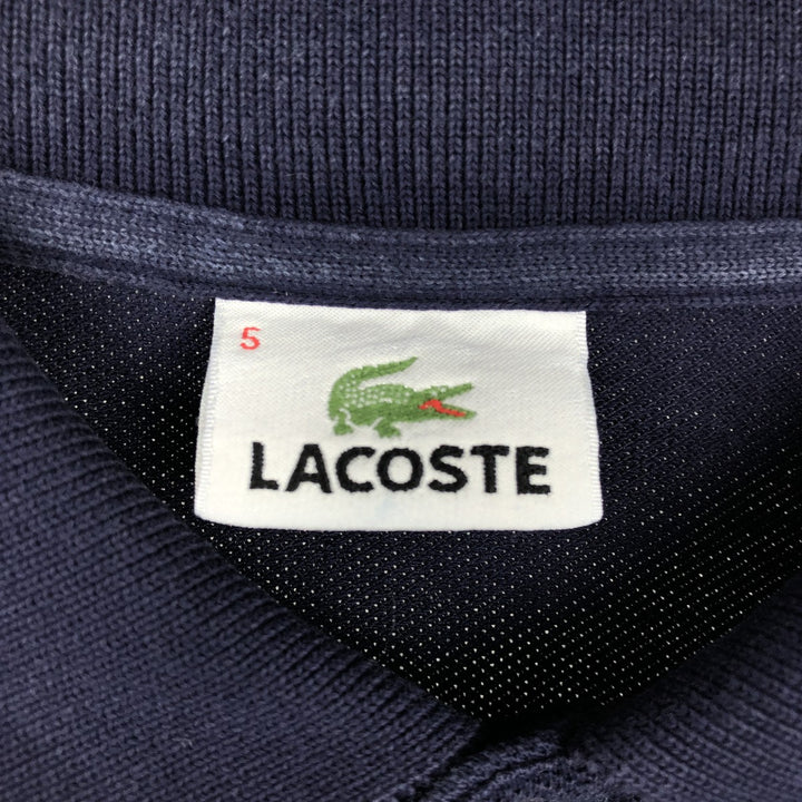 Lacoste LACOSTE Short Sleeve Polo Shirt Size 5 Men's L cotton navy blue type Vintage Second Hand